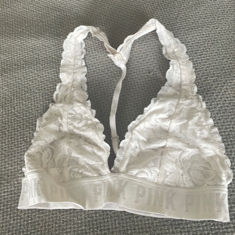 Victorias Secret white T-back bralette